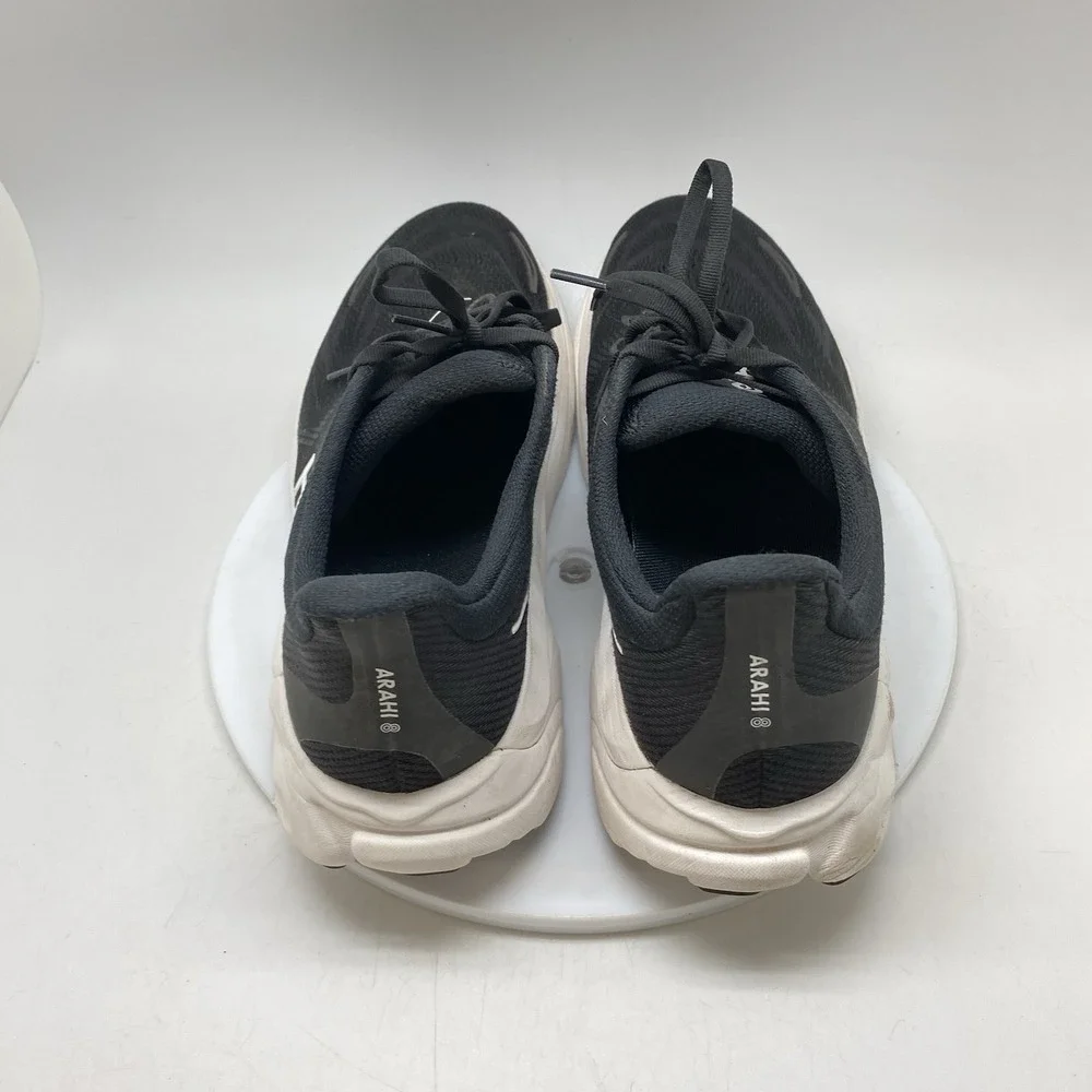 Hoka One One Sneakers Mens 12 D Arahi 8 1168690 BWHT Black Running Gym Shoes
